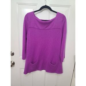 Peck & Peck Women's Cashmere Long Sleeve Sweater Purple-Granny sweater valentine